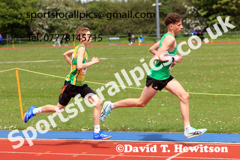 3000 metres, 2026 North Eastern Track and Field Champs, Shildon, County Durham. Photo: David T. Hewitson/Sports for All Pics